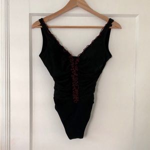 Profile by Gottex black on piece bathing suit